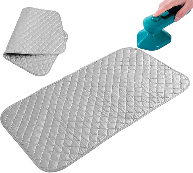 BORDSTRACT Portable Ironing Pad, Foldable Ironing Pad Blanket Suitable for Washer Dryer Desktop Countertop Small Household Ironing Board