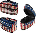 Independence Day Iron Storage Case for Clothing Store Reusable Easy to Clean Vintage American Flag Iron Storage Bag with Zipper Handle, 4th of July