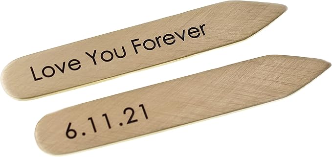 Custom Collar Stays Father's Day Gift for Dad Grandpa Anniversary Wedding Birthday Graduation Shirt Stiffeners for Men