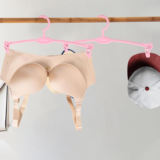 15pcs Plastic Clips Underwear Trousers Simplicity Shop Drying Clothes Pants Coat with Practical Bra Rack Dresses Panties Skirt Laundry Home Hangers for Support Holder Pink