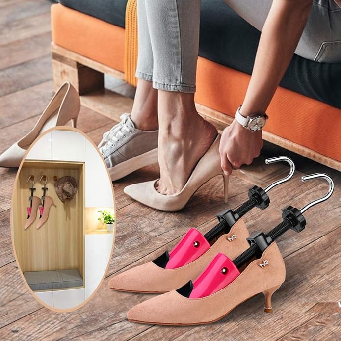 JJDPARTS Shoe Stretcher, Pair 4-Way Shoe Expander Widener Shoe Tree Extender for Women Men