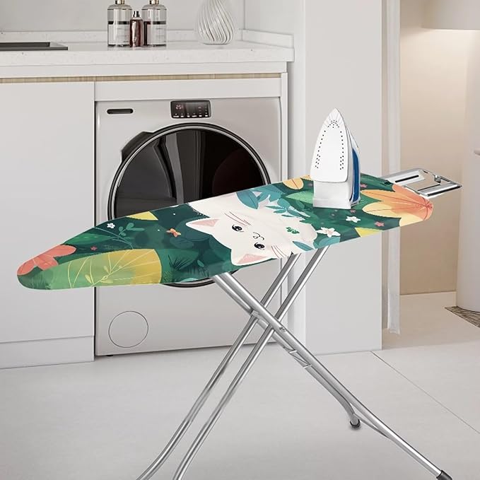 GLENLCWE Retro Hummingbird Ironing Board Cover Standard Sizes 15x54 Inch,Hummingbird Print Iron Board Cover Replacement with Elastic Edge and Hook and Loop