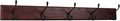 Wooden Mallet 5, Black Hooks, Mahogany Coat Rack