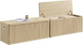 SICOTAS Storage Bench 80.4" Wide Shoe Bench with Lift Top Large Wooden Storage Chest Trunk Modern Blanket Chest with 4 Safety Hinges & Seating for Bedroom Entryway Living Room Hallway