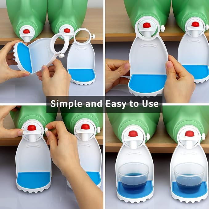 2 Pcs Laundry Detergent Cup Holder Fabric Softener Drip Catcher Soap Holder Tray Cup Stand Container Laundry Soap Station Organizer White