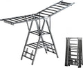 Heavy Duty Clothes Drying Rack Foldable –71" Extra Large Clothes Airer Drying Rack, Extra-ThickMetal Laundry Dryer Stand with Wheels, Free-Standing Design Indoor & Outdoor Use, 71inchx17.7inch