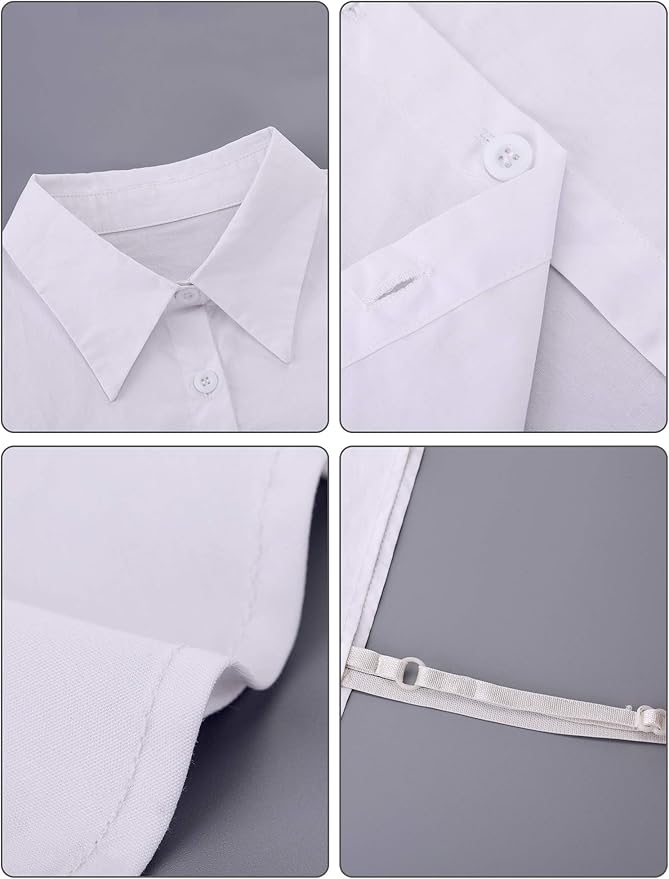 Tatuo 2 Pieces Fake Collar Detachable Collar for Women Shirts Dickey Half False Blouse Dickey