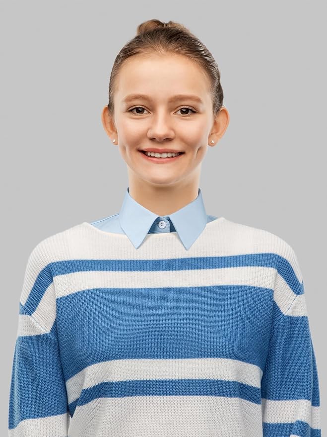 Kalkehay Detachable Dickey Collar Blouse for Women, Fake Half Shirts Faux False Collar for Girls Favors