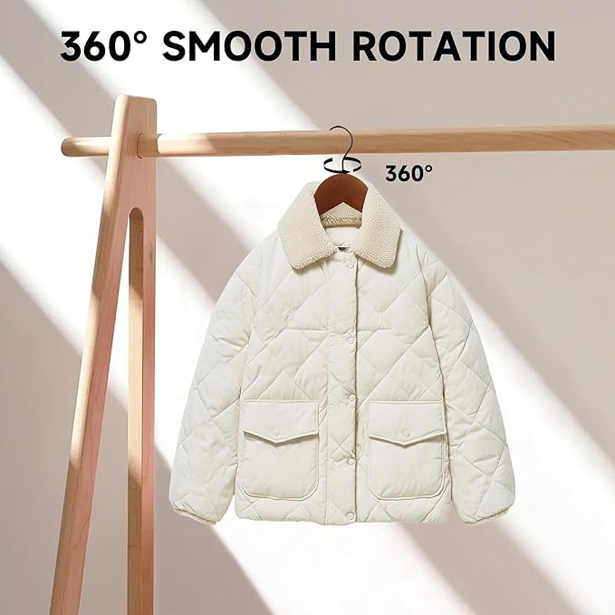Quality Wooden Clothes Hangers, Solid Wood Suit & Coat Hangers with Pants Bars, Swivel Hook, Shoulder Notches, Heavy Duty Hangers for Shirts, Jackets, Dresses & Trousers(Walnut/12-Pack)