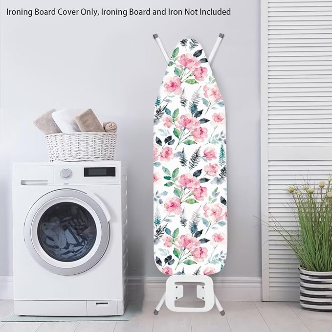 Wild Flower Ironing Board Cover, Iron Board Cover Non-Slip Thick Ironing Board Protective Guard Stretchy Cover, 54" x 15"