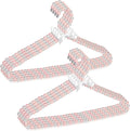Concepts Premium Heavy Duty Pearl Hangers with Ribbon Trim for Wedding and Engagement Gowns - Slim Design Also Can Be Used for Suits and Shirts (Pink/White, 8 Pack)