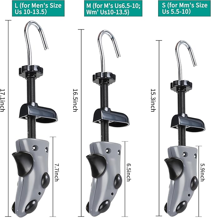 Shoe Stretcher Shoe Trees,Adjustable Length & Width for Men and Women,4-Way Adjustable Shoe Expander Widener