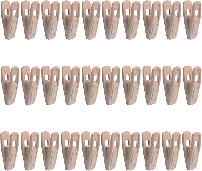 30 Pack Light Pink Velvet Hanger Clips, Strong Hanger Clips Perfect for Organizing Skirts/Pants/Thin Felt Hangers