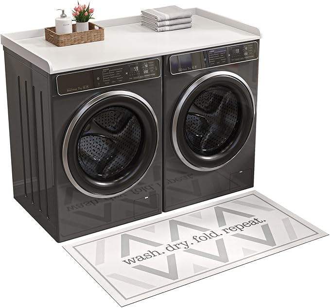 Washer Dryer Countertop, 27.5" x 54" Washer and Dryer Countertop with Non-Slip Pad,Large Laundry Topper for Laundry Room Organization