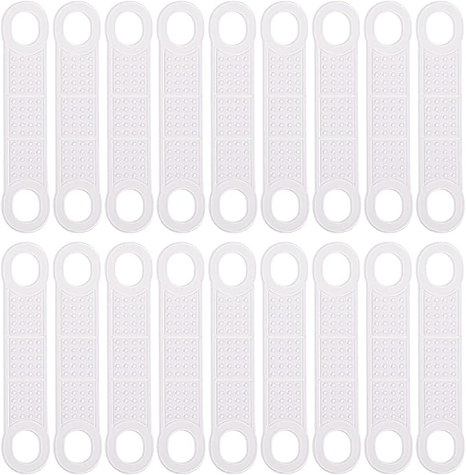 Framendino, 200 Pack Non Slip Hanger Grips Clear Rubber Adhesive Strip for Clothes Hanging Accessories