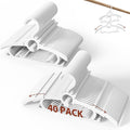 Baby Hangers 40PCS, 11"-14" Extendable and Stackable Kids Hangers, 45g Ultra-Thick Space Saving Non-Slip Plastic Hanger for Infant, Toddler and Nursery Closet (White-White-40)