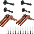 Sumnacon Industrial Pipe Clothing Bar 7.7 Inch, 4 Pack Wall-Mounted Metal Coat Rack Rod Holder for Space Saving, Heavy Duty Retro Garment Clothes Hanger Hooks for Bathroom Bedroom Entryway Closet