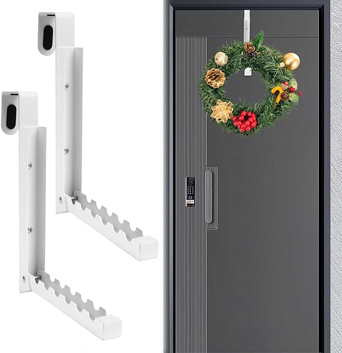 Over The Door Clothes Hanger Drying Rack Clothing,2 Pack Laundry Drying Rack Wall Mount,Portable Folding Hanging Coat Hook for Clothes/Towel/Hat for Laundry Room/Bathroom/Bedroom/Washroom/Travelling