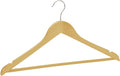 Simplify 3 Pack Natural Wood Hangers | Rolling Crossbar | Prevents Creasing & Wrinkles | Good for Coats | Dresses | Pants and Shirts
