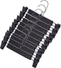 Plastic Pants Hangers, 10 Pcs Clothes Hangers, Clip Adjustable Multifunctional,Travel Laundry Hanging Clip for Shoe Hat Clothes Jeans
