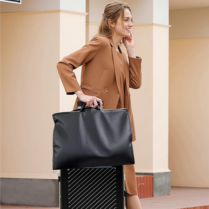 Garment Bag Travel Suit Storage: 63 Inch 2 Packs Fabric Breathable Zippered - Clothes Covers Carry Shoe Pockets Lightweight - Women Travel Wardrobe Protector Hanging Up Multiple