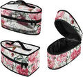 Pink Flower Iron Case Storage Fits Traveling Outing,Bird Steam Iron Carrying Case Iron Protective Cover Travel Steamer Bag with Handle
