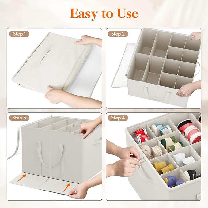 Lifewit Shoe Storage Organizer for Closet, Fabric Large Shoe Box Storage Containers with Clear Cover, Foldable Bins for Boots Heels Sneakers Fits 24-32 Pairs (Each 12-16 Pairs) 2 Pack White