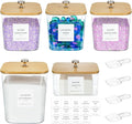 5 Pack Laundry Pod Containers and Dryer Sheet Holder for Laundry Room Organization Acrylic Jars with Lids and Labels for Laundry Detergent Laundry Pods Dry Sheet Organizing