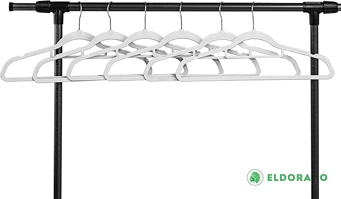 Eldorado Non-Slip Adult Hangers, Multicolor, for Everyday Use Value Packs (Pearl White, 100)