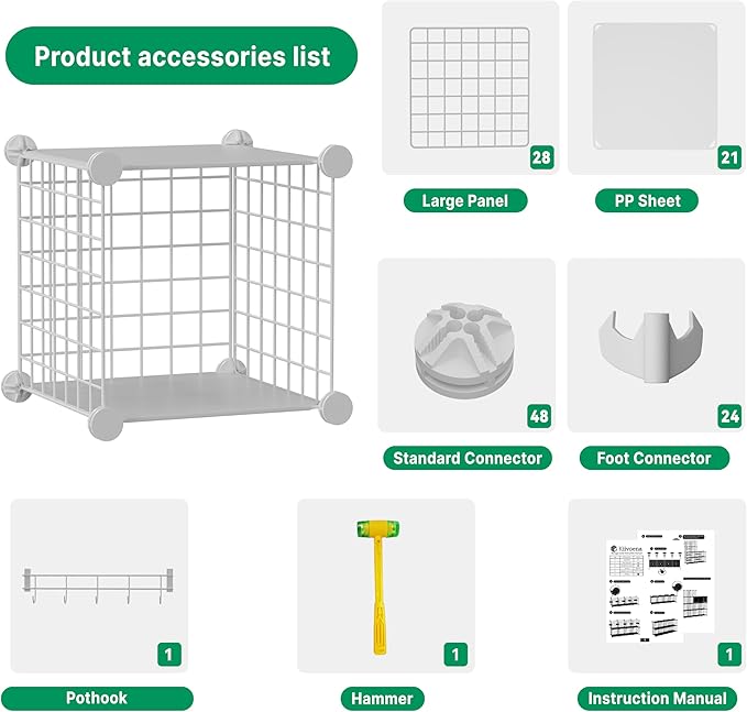 Wire Cube Storage Organizer, 12 Cubes Converted into 14 Cubes, Sturdy Metal Grids Storage Shelf Closet Shelving Units and Storage, Shelves for Bedroom LIvingroom Office
