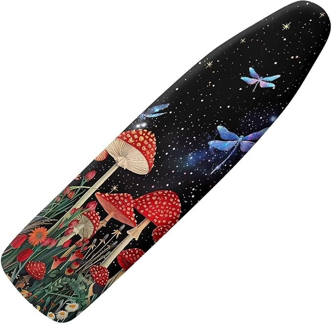 Ironing Board Cover,Ironing Mat,Mushroom Ironing Board Cover,Table Top Ironing Board Cover,Iron Covers for Ironing,Fasion Mushroom Print X-Large