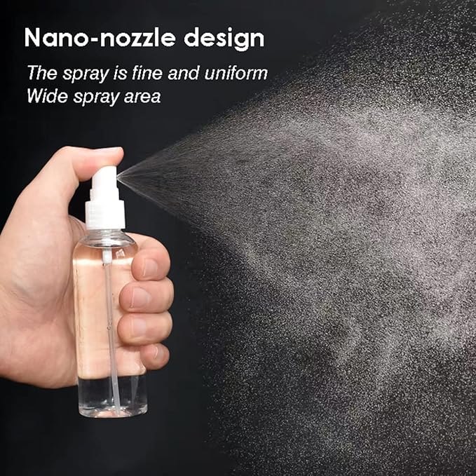 ZEJIA 9 Pack Small Spray Bottle, 2.7oz/80ml Travel Spray Bottle, Empty Fine Mist Spray Bottles, Refillable Mini Spray Bottles with Labels