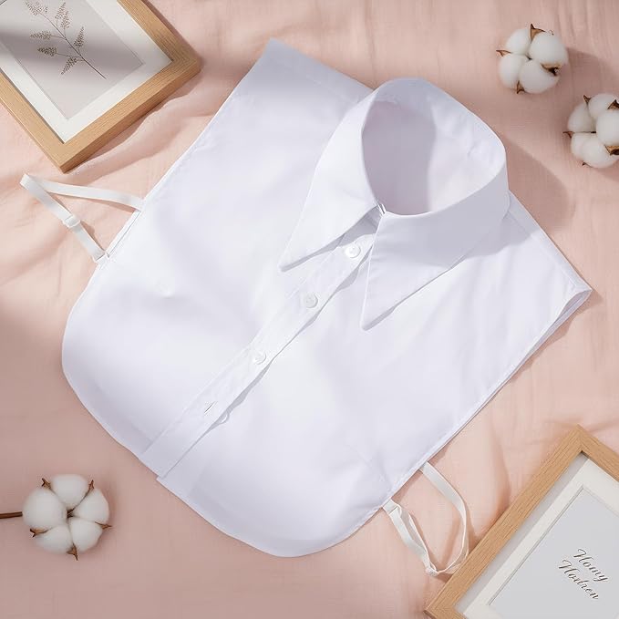 1Pcs Fake Collar for Women Detachable Dickey Collar Tops Faux False Collar Half Shirts Graduation Daily Wear Dress Up