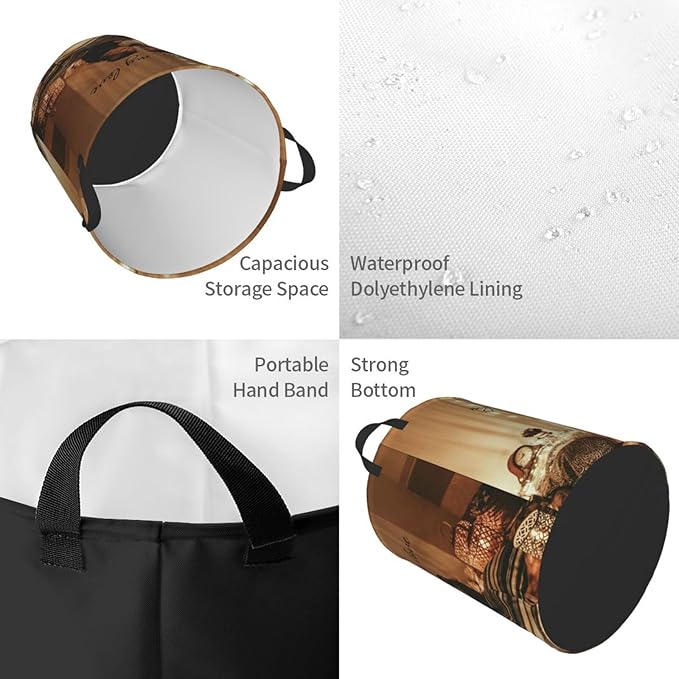 Custom Laundry Basket,Personalized Laundry Hamper With Photo Name,Customized Dirty Clothes Storage With Handle,Collapsible Storage Basket For Bathroom Living Room Bedroom