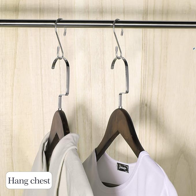Hotop 36 Pcs S Hooks for Hanging 3.15 Inch Heavy Duty S Shaped Stainless Steel Hook Metal Hanging Curtain Hooks Pan Pot Holder Rack for Pot, Pan, Cups, Plants, Bags, Jeans, Towels(Silver)