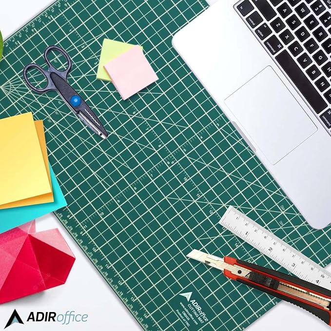Adir Self Healing Cutting Mat - 30x42 Inches Sew Cutting Mat and Quilt Cutting Mat with 5 Layers, Double Sided Cutting Mat for Crafts - Reversible Non-Slip Cutting Pad with Grid