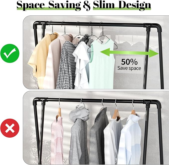 Wire Metal Hangers 100 Pack, Black Slim Clothes Hanger 16 Inch 12 Gauge, Bulk Dry Cleaner Hangers for Standard Size Coat, Suits, Shirts, Pants, Skirts