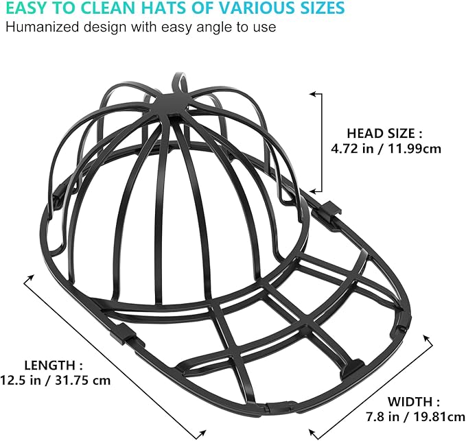 Coopahce Hat Washer for Washing Machine, Hats Cleaner for Baseball Caps, Hat Washing Cage Cap Washer, Dishwasher Hat Holder