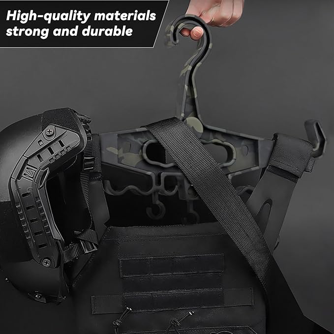 Upgrade Super Heavy Duty Hangers for Tactical Gear, Portable Tactical Gear Police Gear Backpack Organizer for CS Tactical Training Outdoor