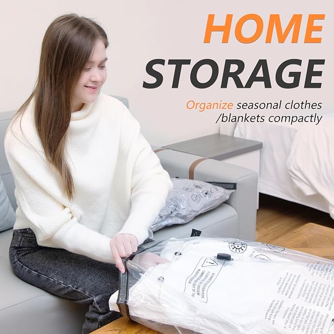 Fast-Charging Wireless Pump and 16 Pack Vacuum Compression Storage Bags,Multi-Size Combo 70% Space Saving for Clothing, Bedding & Seasonal Storage & Space Saver for Luggage