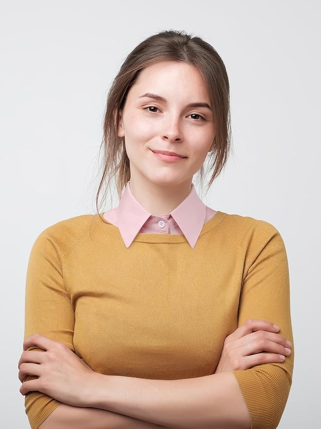 Kalkehay Detachable Dickey Collar Blouse for Women, Fake Half Shirts Faux False Collar for Girls Favors