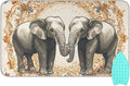 Ironing Mat Pad for Table Portable Travel Iron Blanket Ironing Board Covers Pressing Mat Heat Press Pads 27.6x47.2 Inches Elephants Mandala Pattern Beige41
