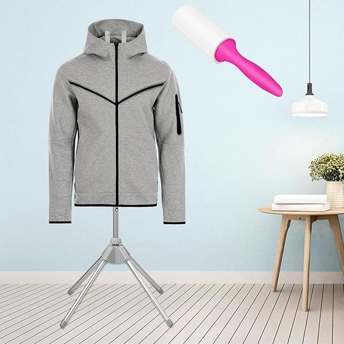 Steamer Stand Telescopic Garment Steamer Rack Height Adjustable Clothes Steamer Holder Foldable Garment Steamer Clothes Rack Portable Standing Garment Hanger with Non Slip Mat for Home Steam