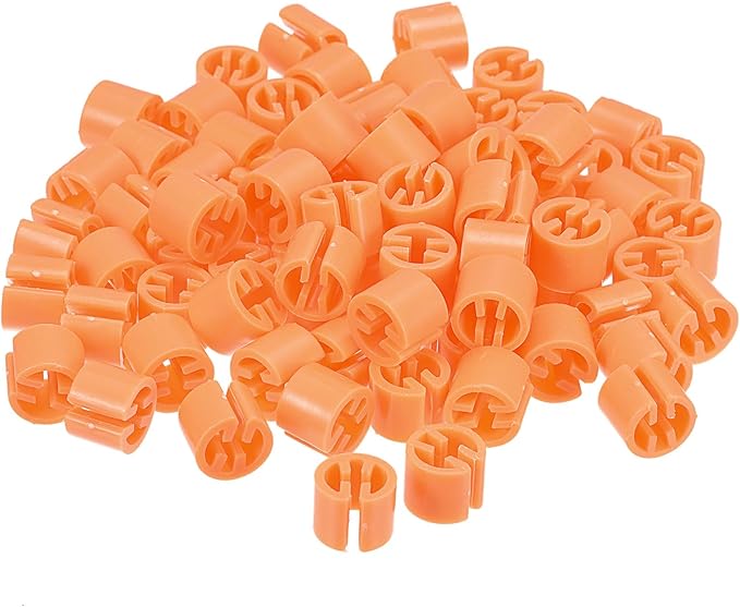 MECCANIXITY Clothes Hanger Marker Blank Fit 3.5mm Rod for Garment Color Coding Orange Count 300