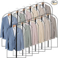 12 Pack Garment Bags 60 * 100cm, 40in PEVA Translucent Garment Covers, Suit Storage Bags, Dress Organizer Bags Used To Protect Shirts, Winter Coats, Jackets