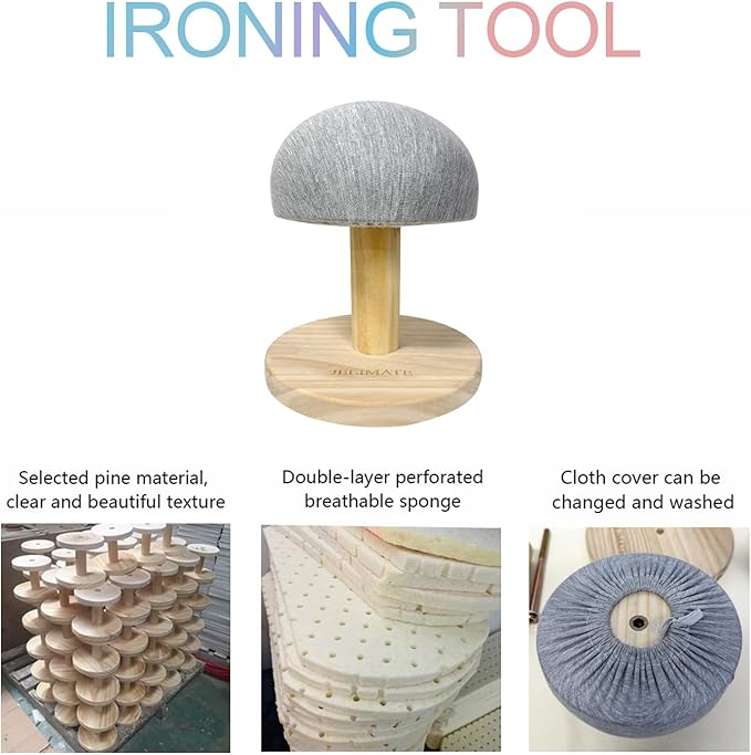 Bra Wooden Ironing Board is Used for Bras, Shirts, Collars, Cuffs and Hats, The Mini Ironing Board Small Ironing Stool Portable Iron Board Clothes Ironing for Clothing Sewing Enthusiasts.