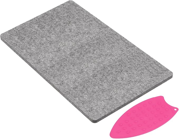 HARFINGTON Wool Pressing Mat 18" x 12" Wool Ironing Pad Sewing Notions for Crafts Quilter Quilting