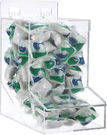 Sumnacon Clear Laundry Pods Holder with Lid, Wall Mounted Acrylic Dispenser Container for Laundry Room Organization, Multi-Purpose Kitchen Storage Dispenser for Candy, Dishwasher Pods, Plastic Bags