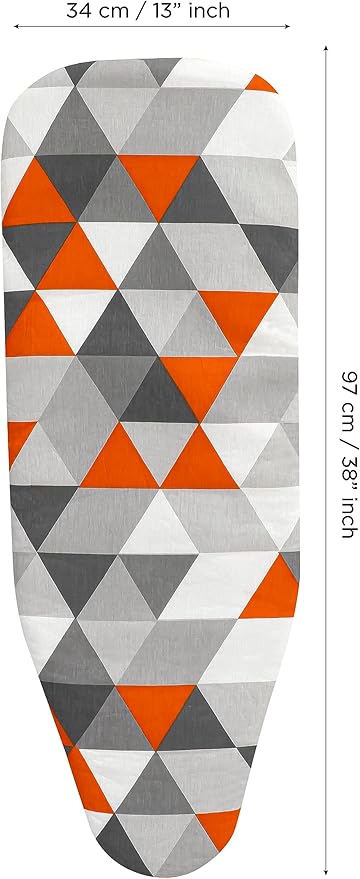 Mabel Home Ironing Board Padded Cover, 100% Cotton (6 Different Size & Pattern) (13" x 38" / Flamingo)