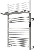 High-Density Foldable Heated Towel Rack, Smart Dual-Zone App/Voice Control Towel Warmer Rack, GFCI Plug-in/Hardwired, Wall-Mount, Drill-Free Install, Brushed, CA3-900X550-Ultra-S